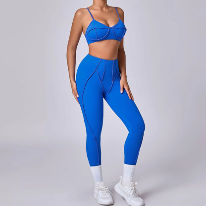 2025 New Yoga Set  2Pcs Sports Suit Women Sexy Workout Bra Suit Running Gym High Waist Legging Quick Dry Tight Yoga Clothing
