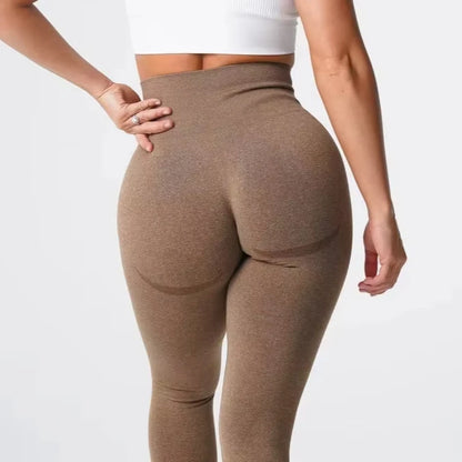 Nuevas mallas deportivas sin costuras con estampado moteado de contorno para mujer, suaves, para entrenamiento, fitness, yoga, cintura alta, ropa de gimnasio.