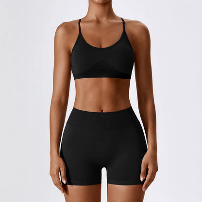 Conjunto de yoga deportivo sin costuras para mujer, 2 o 3 piezas, ropa deportiva para gimnasio, conjuntos de yoga para mujer, chándales, sujetador deportivo, leggings para gimnasio