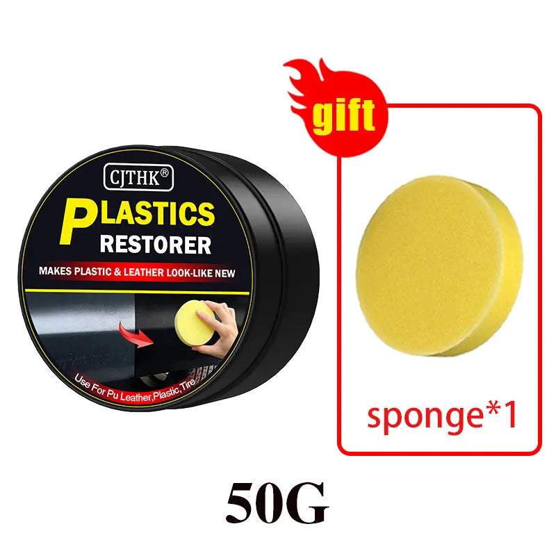 Restaurador de plástico para automóviles, devolviéndole el brillo negro, productos de limpieza para automóviles, restaurador de cuero y plástico, pulido y reparador de automóviles, renovador de revestimientos