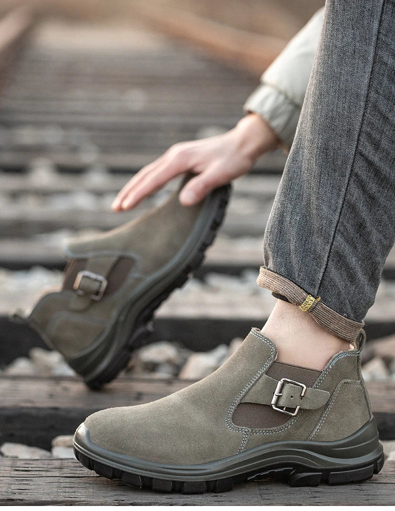 Zapatos de seguridad de moda con puntera de acero para hombre, zapatillas de trabajo, tenis de seguridad, protección industrial para los pies. Originales.