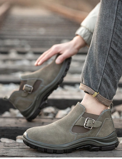 Zapatos de seguridad de moda con puntera de acero para hombre, zapatillas de trabajo, tenis de seguridad, protección industrial para los pies. Originales.