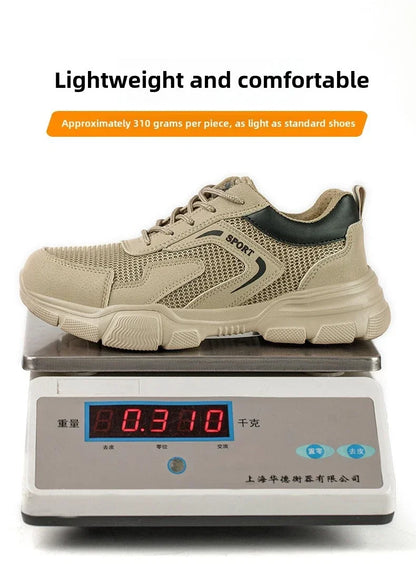 Zapatos de trabajo de seguridad transpirables para hombre – Zapatillas de verano a prueba de pinchazos con puntera de composite y protección aislante