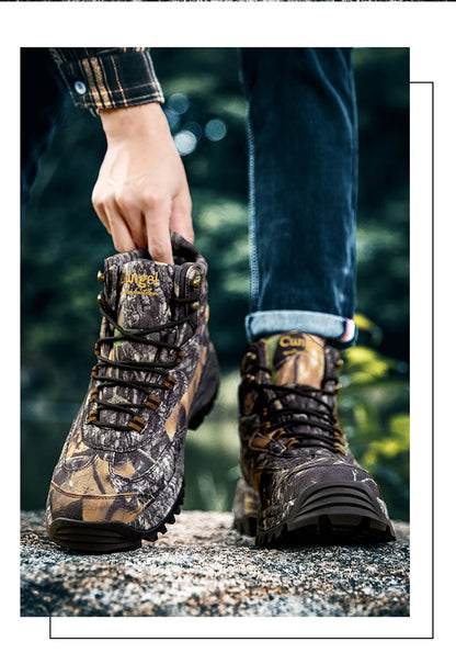 Botas tácticas de senderismo para hombre, botas para desierto con absorción de impactos y antideslizantes, calzado para senderismo, montañismo y camping al aire libre