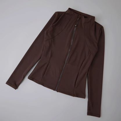 Chaqueta deportiva para mujer, camiseta de yoga, ajustada, de manga larga, para correr, pilates y fitness