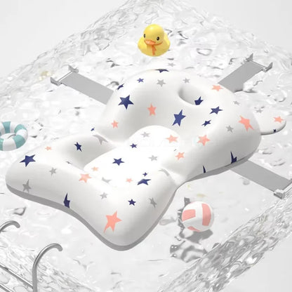 Almohadilla de apoyo para el baño de bebé, asiento flotante plegable, cojín de baño ajustable para recién nacidos, red de seguridad para bebés, hamaca