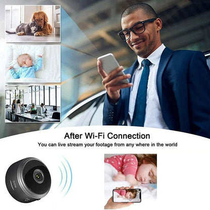 Minicámara WiFi de 9 pulgadas, grabadora de video inalámbrica, grabadora de voz, cámara de monitoreo de seguridad para el hogar inteligente para bebés y mascotas.