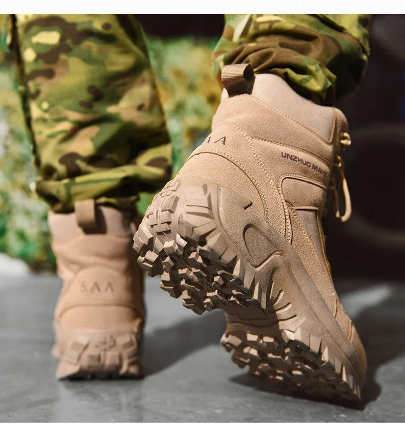 Botas de combate para hombre, ideales para senderismo, caza, trekking y camping. Botas tácticas de seguridad para el trabajo.