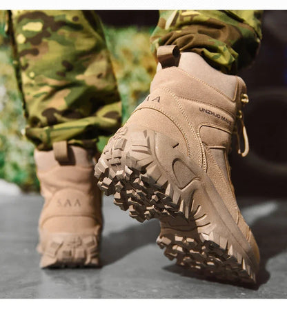Botas de combate para hombre, ideales para senderismo, caza, trekking y camping. Botas tácticas de seguridad para el trabajo.