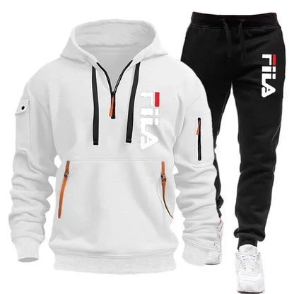 Conjuntos de ropa deportiva para hombre para otoño e invierno 2025, ropa de marca de moda, conjuntos de ropa deportiva y ropa deportiva de manga larga de gran tamaño.