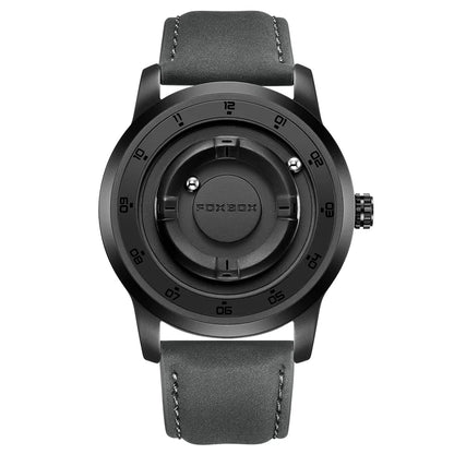 Reloj de pulsera de cuarzo para hombre FOXBOX Fashion, verde, de silicona, resistente al agua, con puntero deslizante y fuerza magnética, para deportes al aire libre.
