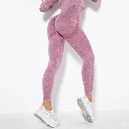 Conjunto de gimnasio con top corto sin costuras para mujer, conjunto de entrenamiento de yoga, ropa deportiva, leggings push up, chándal