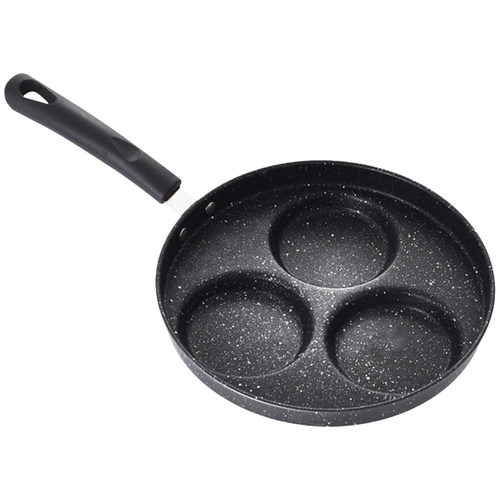 Mini sartén para huevos de 10 pulgadas de acero inoxidable, utensilios de cocina, antiadherente, para desayuno, multifuncional, fácil de limpiar H