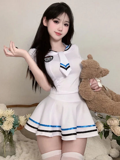 Schoolgirl Costumes Sexy Role Play Uniform Erotic Costume Naughty Lingerie Plaid Night Halloween Women Roleplay Sex Cosplay
