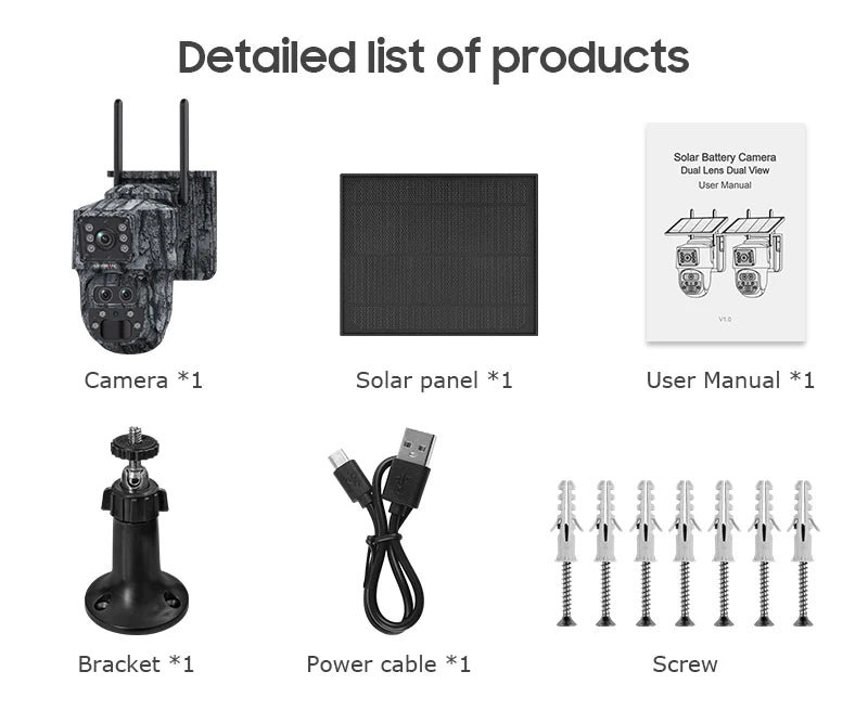 Cámara solar LS VISION 6K con zoom 15X, 4G, para caza y bosque, con sensor PIR de 12 MP, tres lentes, wifi, visión nocturna y protección IP66.