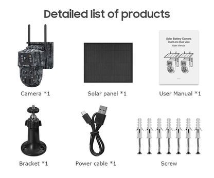 Cámara de seguridad solar inalámbrica LS VISION de 12 MP, 4G, zoom 15x, para exteriores, con doble pantalla, WiFi, detección humana PIR y sistema CCTV UBox.