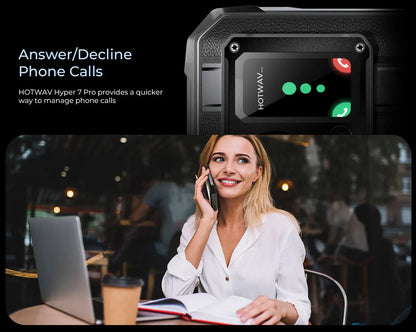 Teléfono móvil resistente HOTWAV Hyper 7 Pro 5G con cámara de 200 MP, Android 14, pantalla FHD+ de 6,6" a 120 Hz, 36 GB (16+20) de almacenamiento interno, 256 GB de almacenamiento externo, batería de 10800 mAh y carga rápida de 33 W.