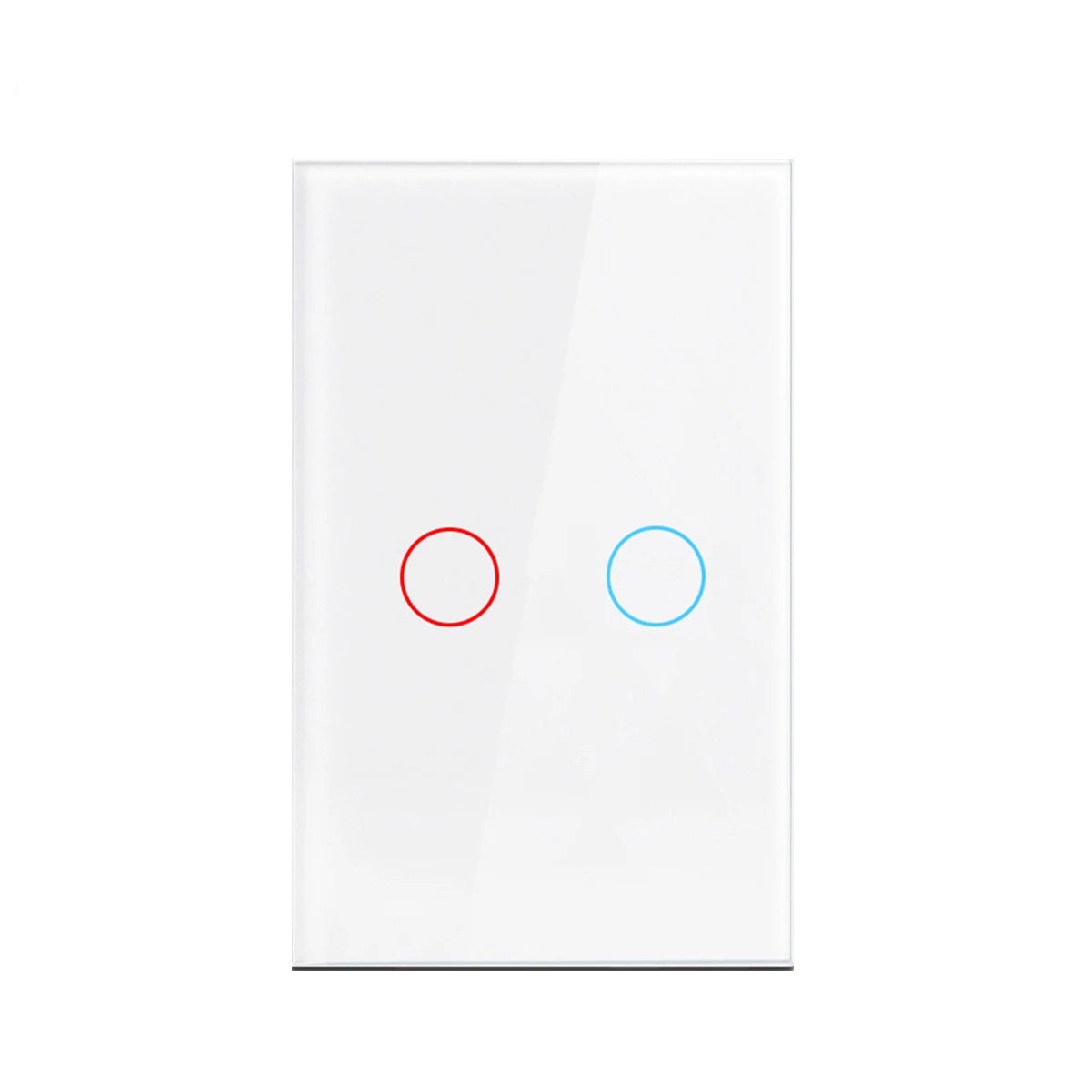 Interruptor táctil AC100-240, panel LED de alimentación, interruptores de luz de pared, vidrio templado, negro, blanco, 1, 2 o 3 entradas.