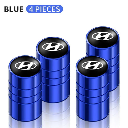 4 tapas para válvula de aire de rueda de coche para Hyundai IONIQ Tucson I30 I40 Fe CM DM Elantra Sonata RB LC Kona, accesorios para coche.