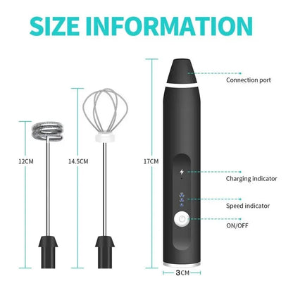 Espumador de leche eléctrico portátil, licuadora de mano, minicafetera USB, batidora, batidora de crema para capuchino, batidora de huevos, licuadora de alimentos