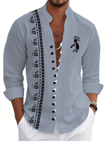 Nuevas camisas de manga larga de moda para hombre, camisas casuales de moda para calle y exterior, camisas de lino, entrega rápida