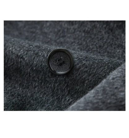 Chaqueta de lana de lujo para hombre Maxbarley, cuello de traje, abrigo ligero y cálido para trabajo, viajes informales, resistente al frío, mezcla de lana para invierno