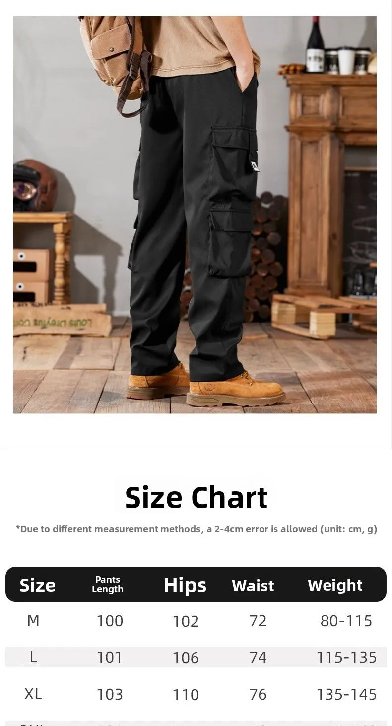 Pantalones de trabajo para hombre, de pierna recta, estilo casual, resistentes, tipo cargo, para trabajos pesados, transpirables y cómodos, estilo militar.