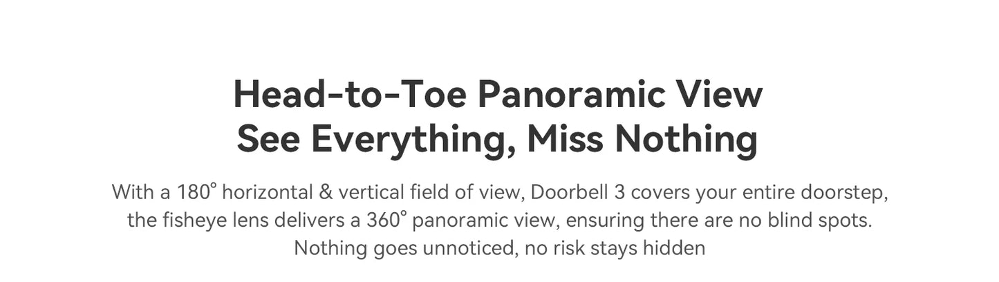 IMOU 4k Video Doorbell 3 with Chime fisheye lens Human Package Detection Rechargeable Battery Two-way Talk Waterproof 360° View