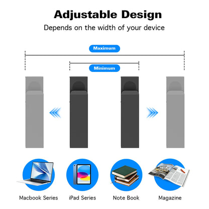 Mesa auxiliar con soporte para portátil, organizador de escritorio para iPad y tablet, ideal para oficina y hogar.