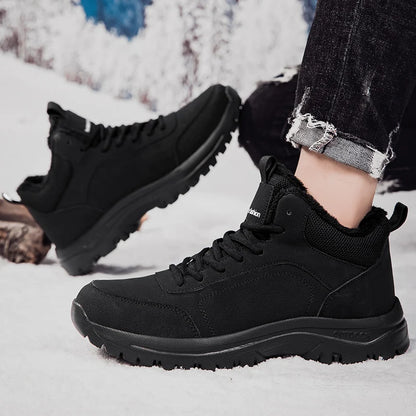 YRZL - Botas de senderismo de invierno para hombre, impermeables, antideslizantes, con aislamiento térmico, cálidas y cómodas, para exteriores, botas de nieve