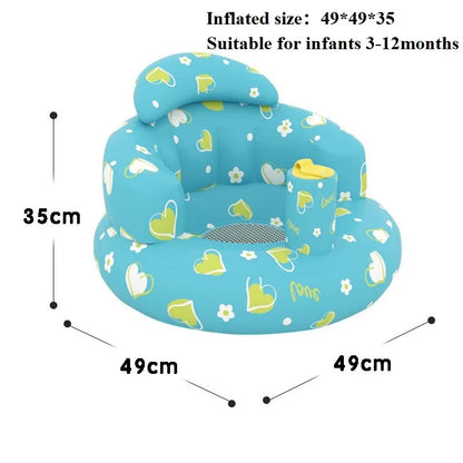 Asiento inflable para bebé con bomba de aire incorporada, silla de apoyo para la espalda para bebés de 0 a 3 años, silla de ducha portátil, asiento de suelo