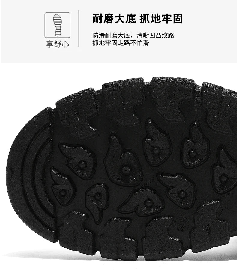 Nuevas botas de invierno para hombre, cálidas y afelpadas, hasta media pantorrilla, para exteriores, antideslizantes, impermeables, para nieve, zapatos de algodón a la moda para hombre.