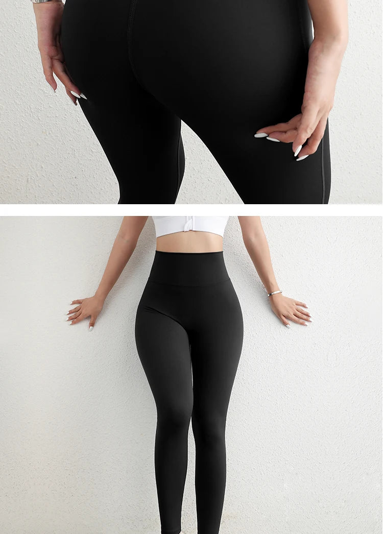 Leggings deportivas de cintura alta para niñas, de diseño clásico, material elástico de alta calidad y gran resistencia, ideales para yoga y otras actividades.  ¡Gran éxito de ventas!