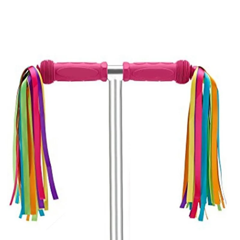 XSXS - Accesorios para patinetes deportivos al aire libre para niños, cintas, molinos de viento, borlas y timbres para coche