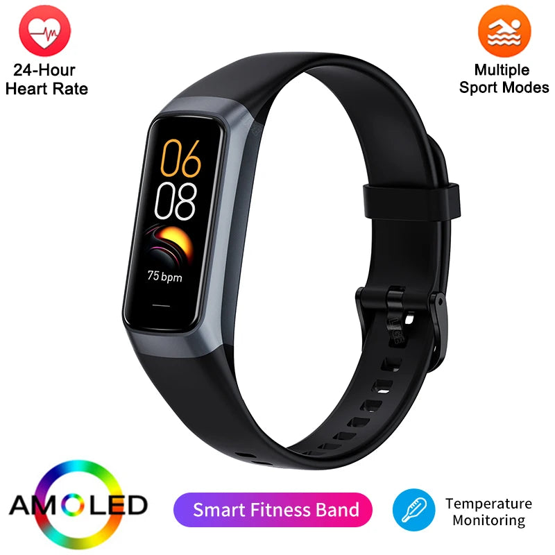 Reloj inteligente FOXBOX para hombre y mujer, resistente al agua IP67, con control de la temperatura corporal y rastreador de actividad física, LIGE