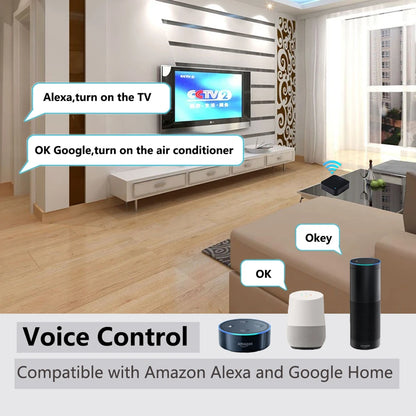 Control remoto infrarrojo Tuya WiFi para aire acondicionado, TV, Smart Home Blaster, control remoto universal infrarrojo para Alexa y Google Home.