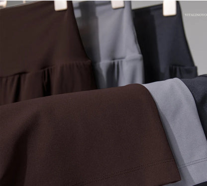 Pantalones de pierna ancha para mujer VITALINOVO, sin bolsillos, cintura alta, elásticos, holgados, tipo chándal, sensación de desnudez, informales, para estar en casa, yoga o entrenamiento, estilo palazzo.