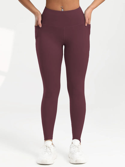 Leggings de yoga para mujer, 2 unidades, con bolsillos, color liso, para gimnasio, actividades al aire libre, cintura alta, ajustados, pantalones deportivos para correr.