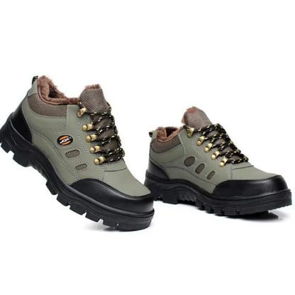 Zapatos de Seguridad 2023 Nuevos Zapatos de Seguridad de Invierno para Hombre, Felpa Abrigada, Alta Calidad, Trabajo al Aire Libre, Tallas Grandes, Sepatu Safety