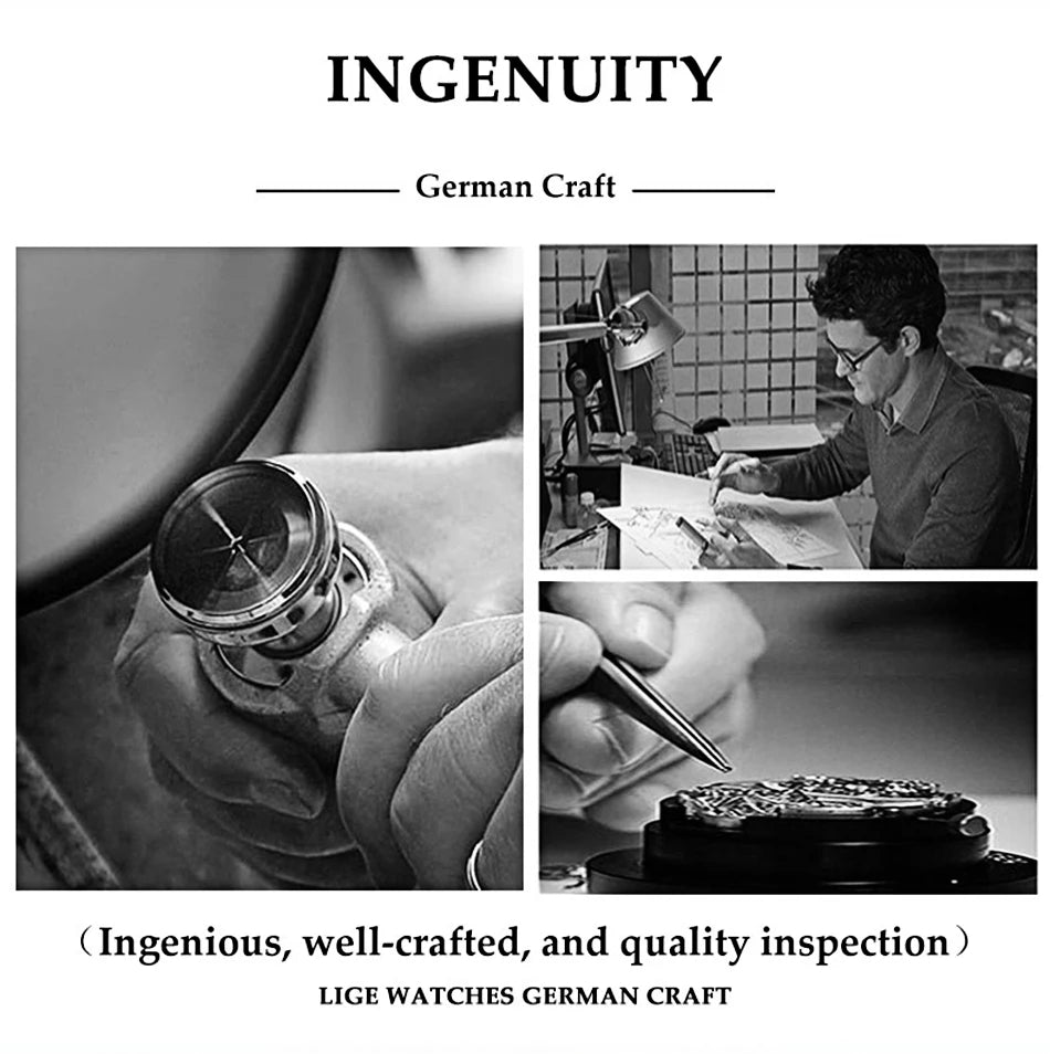 LIGE FOXBOX - Reloj electrónico deportivo informal de moda para hombre, con pantalla digital LED, resistente al agua hasta 50 m, alarma y fecha, con caja