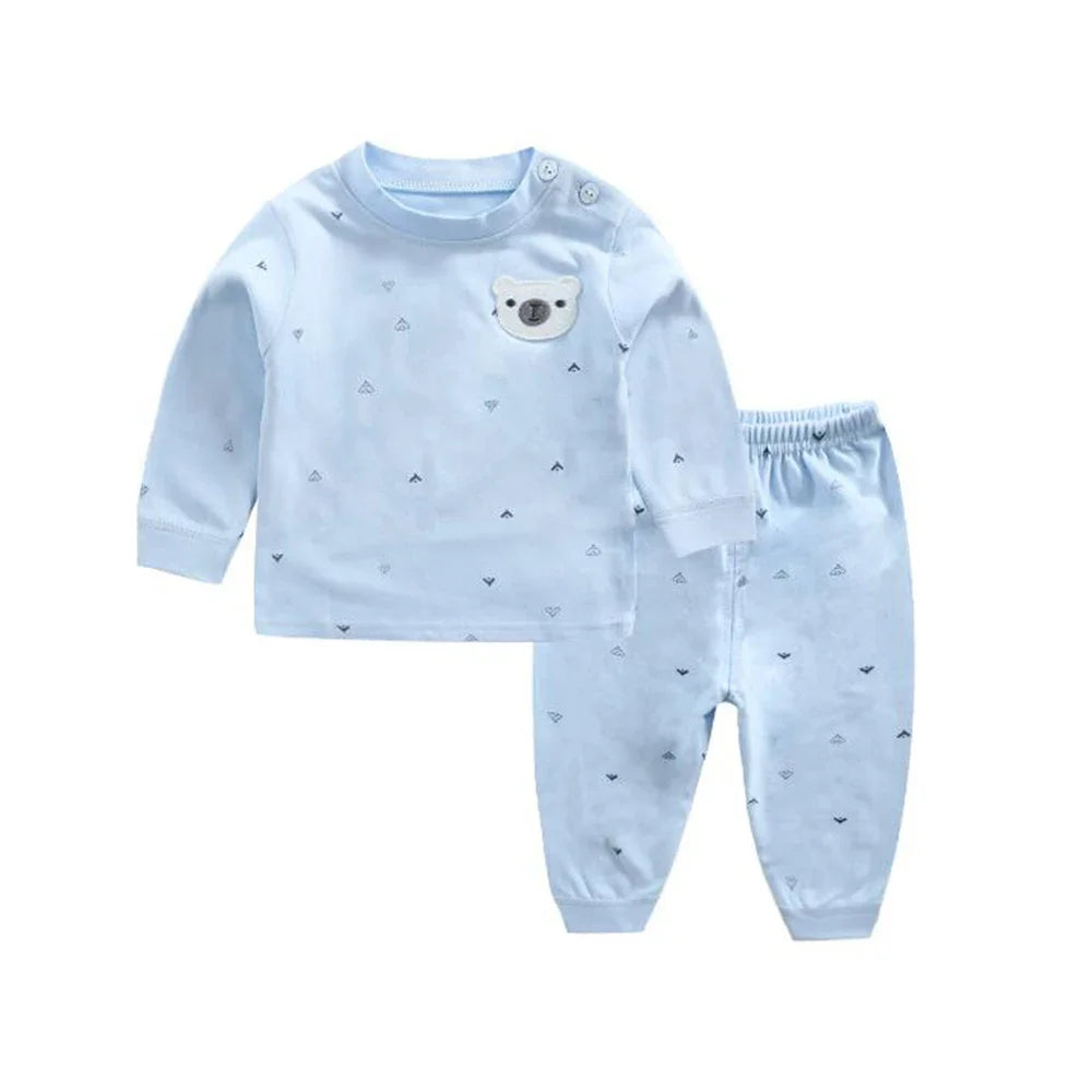 Ropa de bebé, ropa interior, camisetas y pantalones para niños, pijama para recién nacidos, conjuntos de algodón 100 % para el hogar, ropa cálida de otoño para niños y niñas.