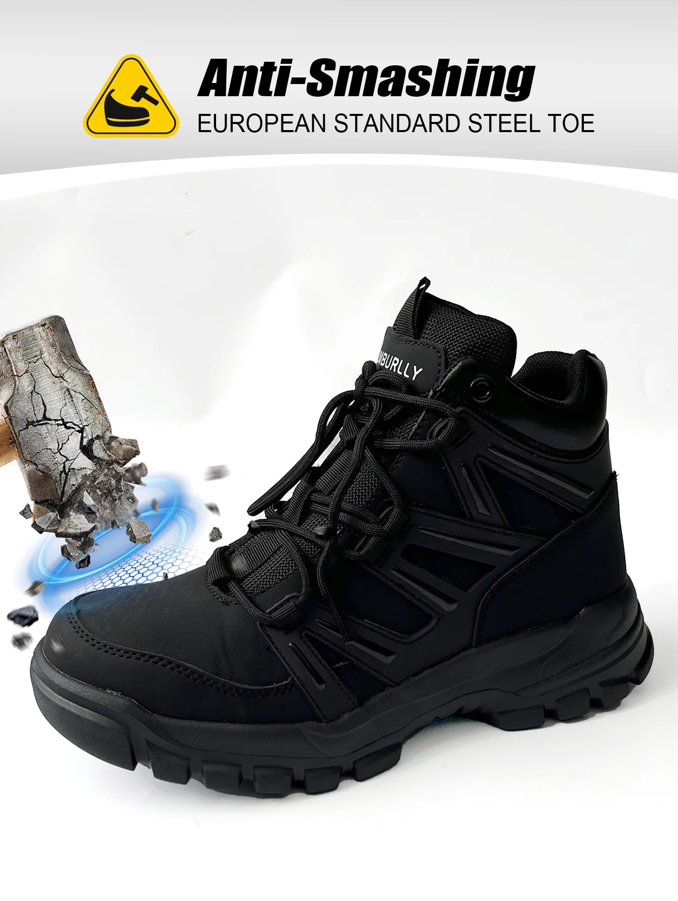 Botas de seguridad protectoras, zapatos de seguridad laboral, botas de seguridad de invierno para hombre, zapatos de trabajo antiperforación, botas de trabajo con punta de acero, indestructibles.