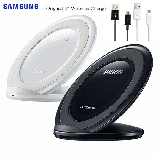Soporte de carga inalámbrica rápida para Samsung Galaxy S25 S24 S23 S21 S20 FE S10 S9 S8 Plus W22 W23 S7 y Galaxy Note 10 20 Ultra.