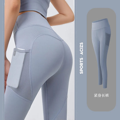 Leggings deportivos de cintura alta con bolsillos, ideales para fitness, correr y hacer ejercicio. Nuevos modelos 2023. Pantalones deportivos de secado rápido para mujer. Perfectos para entrenar y hacer yoga.