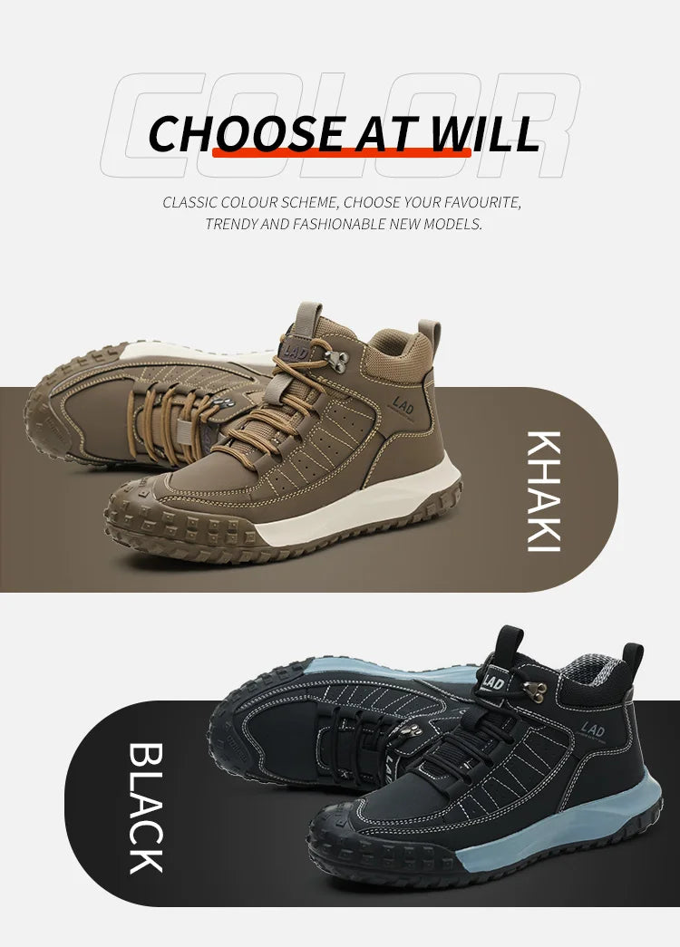 Zapatos de seguridad para hombre, de caña alta, cómodos, con suela blanda, antiimpactos y resistentes a perforaciones, botas de trabajo para obras de construcción.