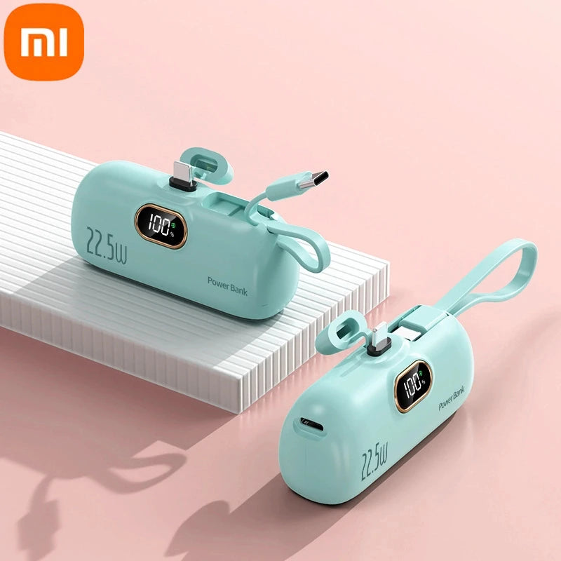 Xiaomi - Mini banco de energía de 500.000 mAh, 22,5 W, alta capacidad, carga ultrarrápida, para iPhone, Huawei y Samsung