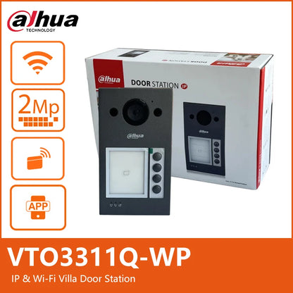 Dahua VTO3311Q-WP: Portero automático IP y Wi-Fi para villas, 2 MP, PoE, vídeo bidireccional H.265, IK08 e IP65, tarjeta IC, aplicación, timbre PoE.