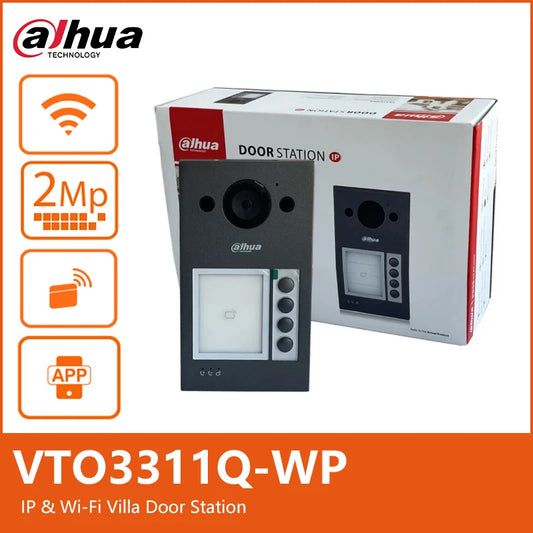 Dahua VTO3311Q-WP: Portero automático IP y Wi-Fi para villas, 2 MP, PoE, vídeo bidireccional H.265, IK08 e IP65, tarjeta IC, aplicación, timbre PoE.