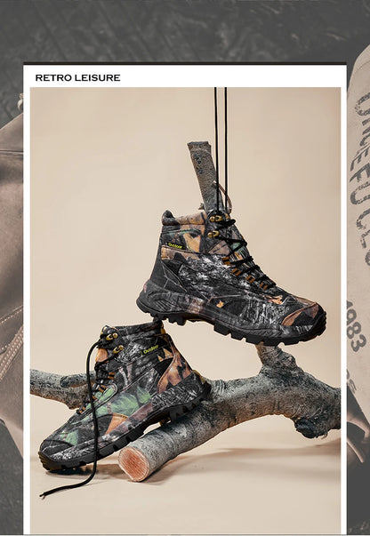 Botas tácticas de senderismo para hombre, botas para desierto con absorción de impactos y antideslizantes, calzado para senderismo, montañismo y camping al aire libre