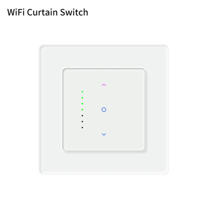 Interruptor de luz inteligente AVATTO Tuya WiFi/Interruptor de cortina con diseño táctil, persianas enrollables motorizadas, compatible con Alexa y Google Home.